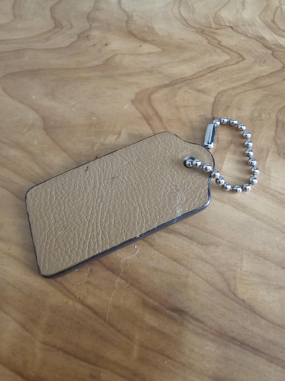 Coach Tan Leather Hang Tag - Picture 3 of 3